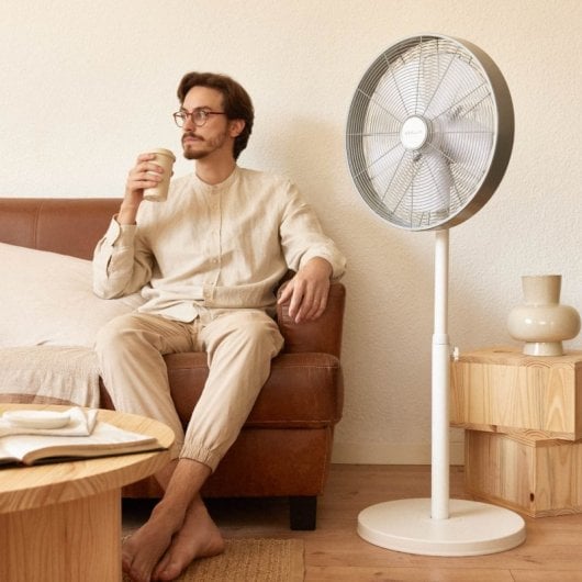 Newlux Smart W1250 Ventilador de Pie 50W 5 Aspas 40cm Altura Regulable Blanco