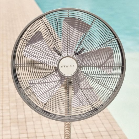 Newlux Smart W1250 Ventilador de Pie 50W 5 Aspas 40cm Altura Regulable Blanco