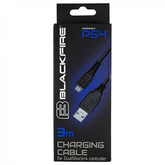 Câble de chargement Blackfire USB vers MicroUSB 3 m pour PS4