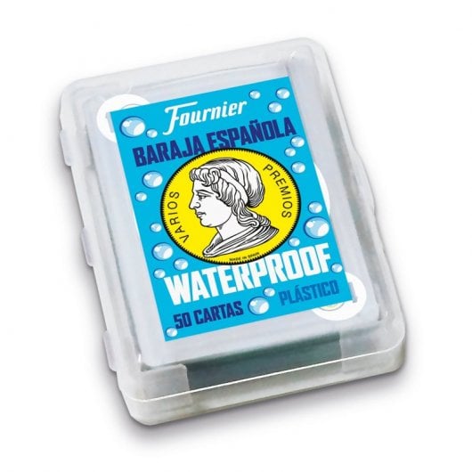 Wasserfestes Kartenspiel Fournier – Spanische Spielkarten, 50 Karten in Kunststoffverpackung. Ideal für Strand und Pool.