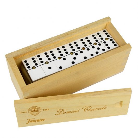 Fournier - Juego De Dominó Chamelo De Celuloide En Caja De Madera
