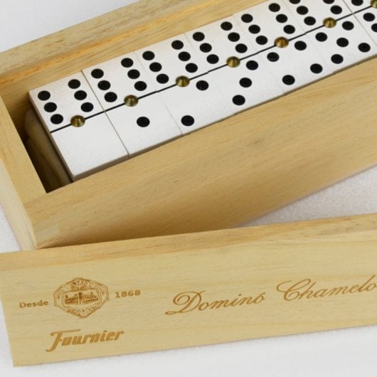 Fournier - Juego De Dominó Chamelo De Celuloide En Caja De Madera