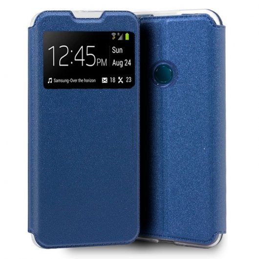 Cool Funda Flip Cover Liso Azul para Alcatel 1S (2020)/Alcatel 3L (2020)