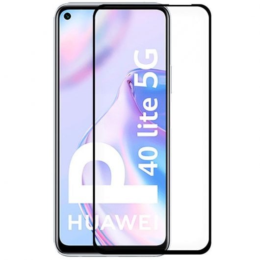 Cool Protector Pantalla Cristal Templado Full 3D Negro para Huawei P40 Lite 5G