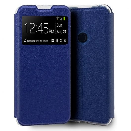 Étui à rabat bleu uni cool pour Samsung Galaxy M21 M215