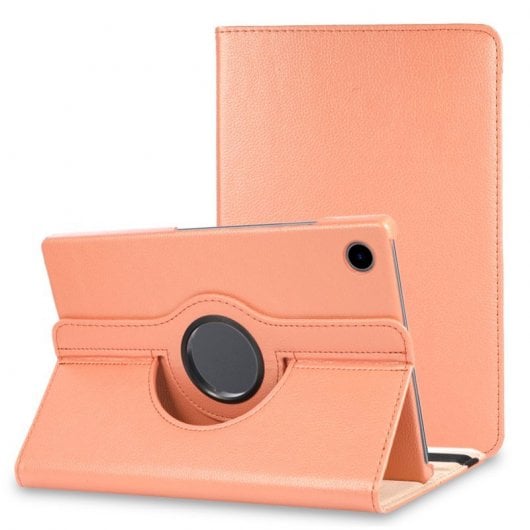 Coole Roségoldene glatte Kunstlederhülle für Samsung Galaxy Tab A8 X200 / X205 10,5"