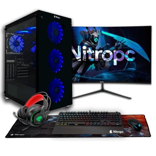Nitropc Pack Diamond Intel i7-12700KF/32GB/2TB SSD/RTX 4060 + Monitor 27"
