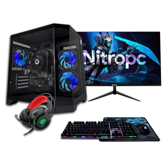 Nitropc Pack Bronze AMD Ryzen 5 PRO 4650G/16GB/1TB M2/Monitor 24"/Windows 11/WiFi USB