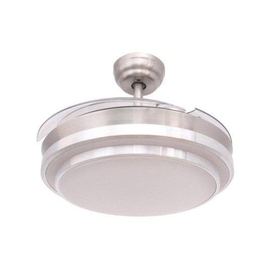 Ventilador de Techo con Luz FM Calefacción VT-SENZA PLUS 36W 107cm Motor DC Aspas Retráctiles Mando Temporizador Giro Invertido