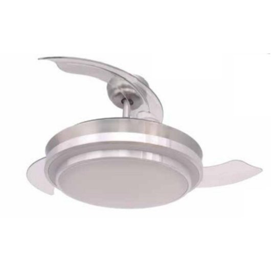 Ventilador de Techo con Luz FM Calefacción VT-SENZA PLUS 36W 107cm Motor DC Aspas Retráctiles Mando Temporizador Giro Invertido