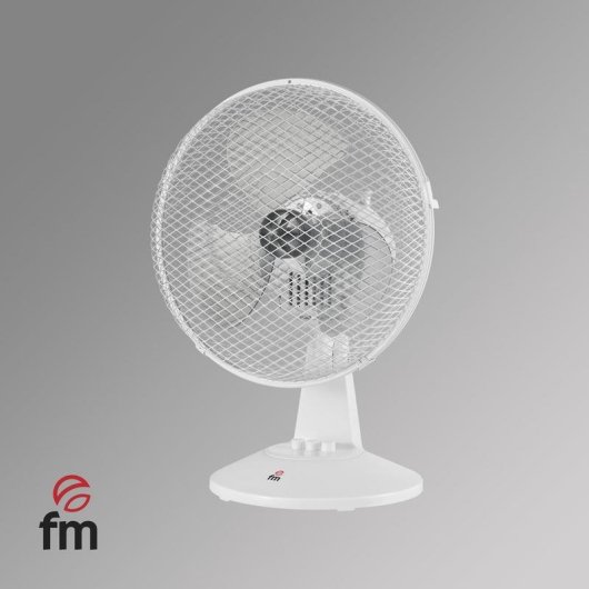 Ventilador de Sobremesa Fm Calefacción SB-123 25W 23cm 2 Velocidades Silencioso Oscilante