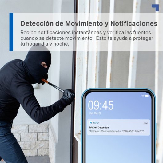 Tapo TC65 Cámara de Vigilancia Exterior, 2K 3MP, Detección IA Gratuita, Visión Nocturna