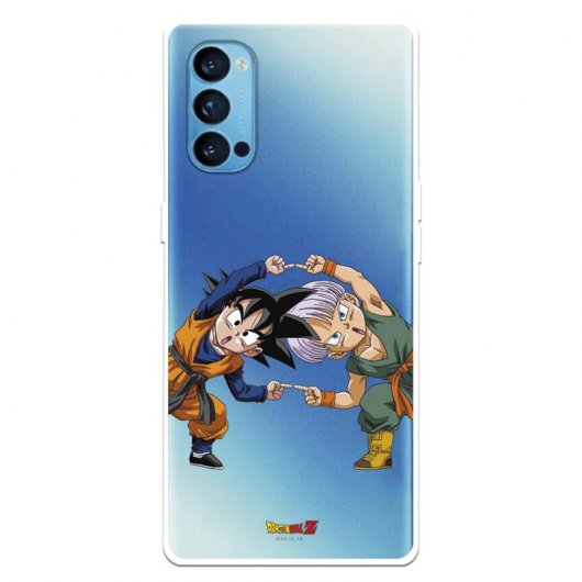 Custodia Ufficiale Dragon Ball Per TCL 40R 5G – Silicone Flessibile Trasparente, Con Stampa Goten E Trunks Fusion
