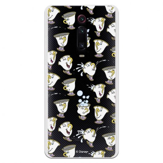Funda Oficial Disney Chip Potts Siluetas Transparente Para Xiaomi Mi 9t