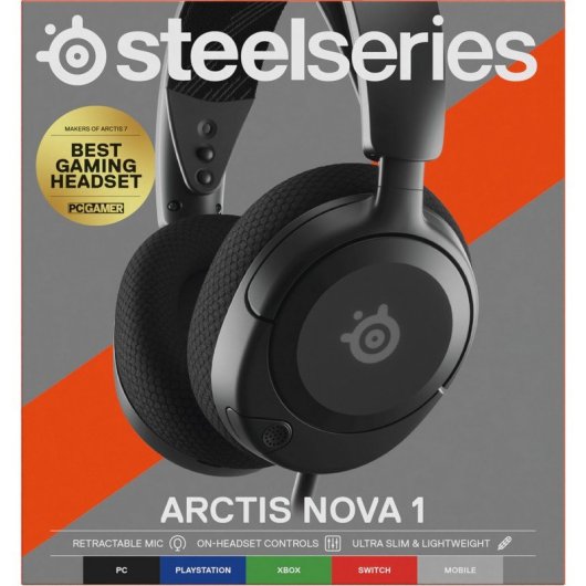 Auriculares SteelSeries Arctis Nova 1 met kabel 3,5 mm Gaming Noise Cancelling Zwart