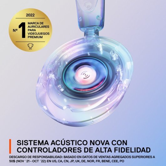 SteelSeries Arctis Nova 1 bedrade gaming headset met ruisonderdrukking, 3,5 mm, wit