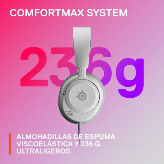 SteelSeries Arctis Nova 1 bedrade gaming headset met ruisonderdrukking, 3,5 mm, wit