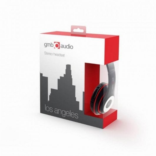 Gembird Los Angeles Auriculares Negro/Rojo