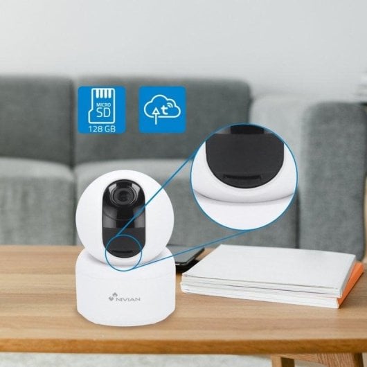 Caméra de surveillance Nivian NVS-IPC-IS4 2K Vision Nocturne Intérieure Détection IA Contrôle Vocal Audio Bidirectionnel