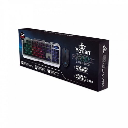 Yeyian Phoenix Serie 3000 Combo de Teclado y Ratón Gaming
