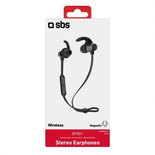 SBS Multipoint BT501 Kabellose Ohrhörer mit In-Ear-Mikrofon und Kabel (Schwarz)