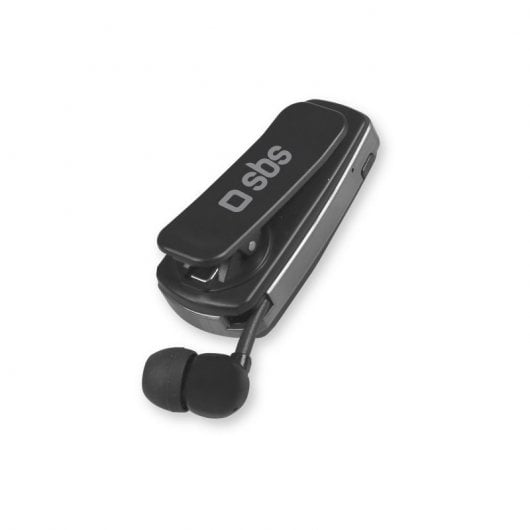 SBS Auricular Inalámbrico Multipunto con Cable Enrollable Negro