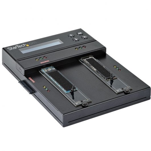 StarTech.com Duplicatore SSD/HDD M.2 SATA e M.2 Nvme - Clonatore/Eraser per dischi SSD Nvme M.2 PCIe AHCI - M.2 SATA - Duplicator e Cloner per hard disk 2.5-3.5" e SSD M.2 PCI Express e SATA