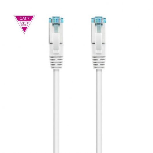 Nanocable Cable de Red Cat.7 600MHz LSZH SFTP PIMF AWG26 25cm Blanco