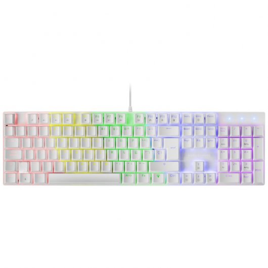 Mars Gaming MK422 Teclado Mecánico Blanco RGB Switch Marrón