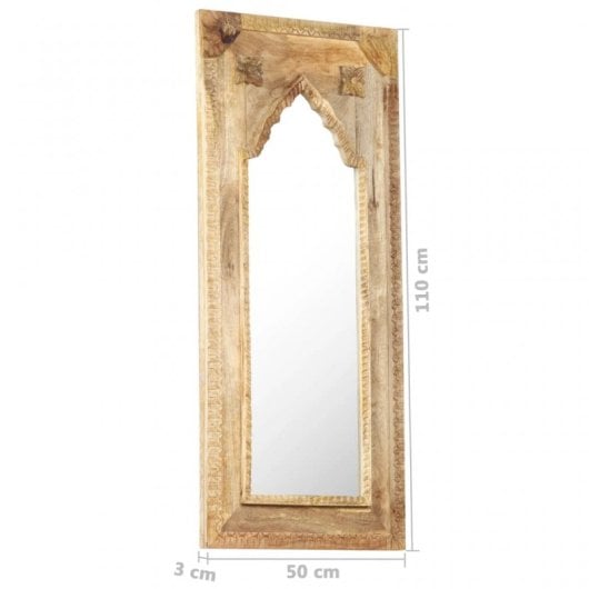 Vidaxl Espejo De Madera Maciza De Mango 50x3x110 Cm
