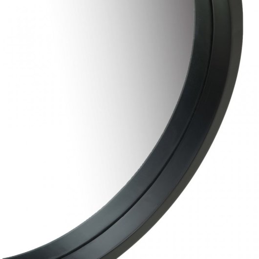 Vidaxl Espejo De Pared Con Correa Negro 50 Cm