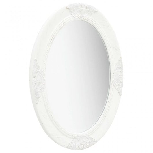 Vidaxl Espejo De Pared Estilo Barroco Blanco 50x70 Cm