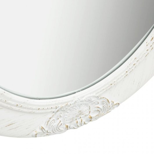 Vidaxl Espejo De Pared Estilo Barroco Blanco 50x70 Cm