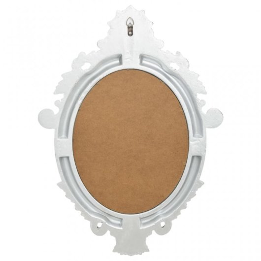 Vidaxl Espejo De Pared Estilo Castillo Plateado 56x76 Cm