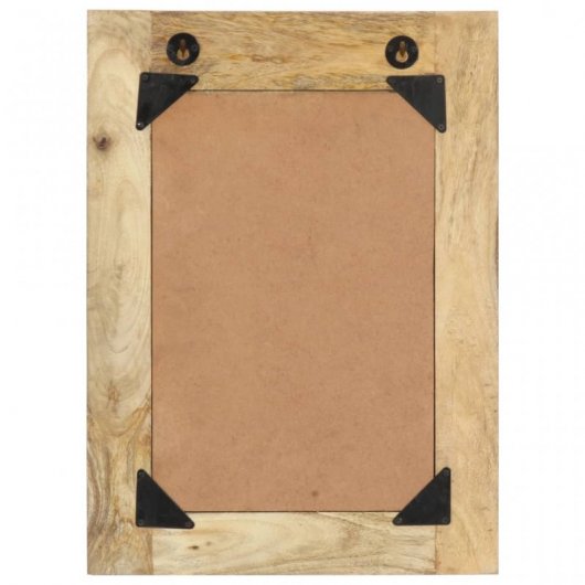 Vidaxl Espejo Pintado A Mano De Madera Maciza De Mango 40x55 Cm