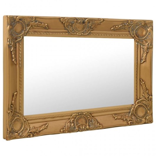 Vidaxl Espejo De Pared Estilo Barroco Dorado 60x40 Cm