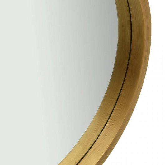 Vidaxl Espejo De Pared Con Correa Dorado 50 Cm