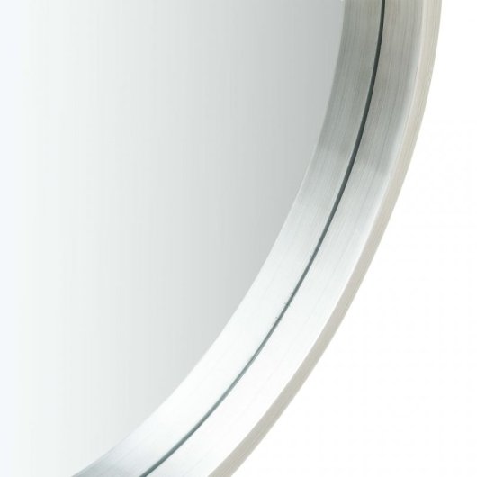 Vidaxl Espejo De Pared Con Correa Plateado 50 Cm
