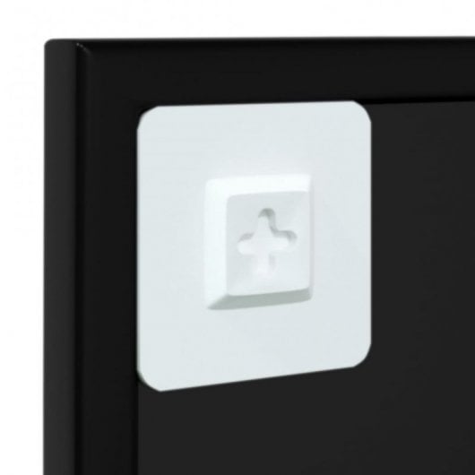 Vidaxl Espejo De Pared Metal Negro 60x60 Cm