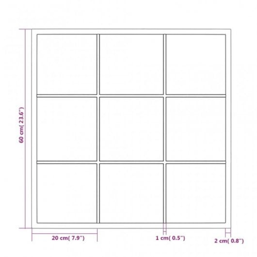 Vidaxl Espejo De Pared Metal Negro 60x60 Cm