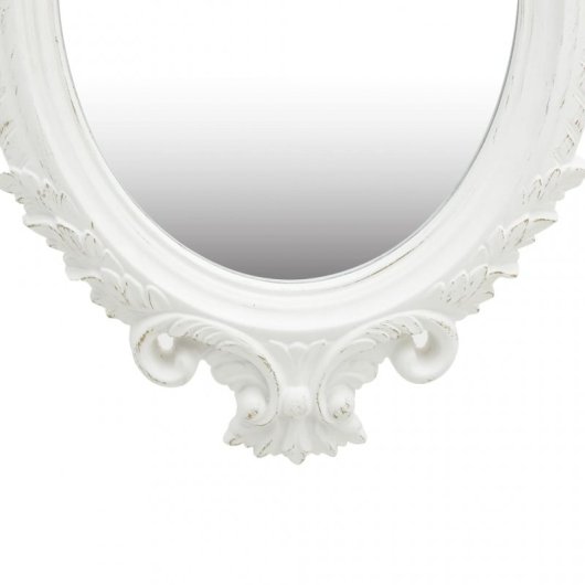 Vidaxl Espejo De Pared Estilo Castillo Blanco 56x76 Cm