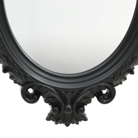 Vidaxl Espejo De Pared Estilo Castillo Negro 56x76 Cm