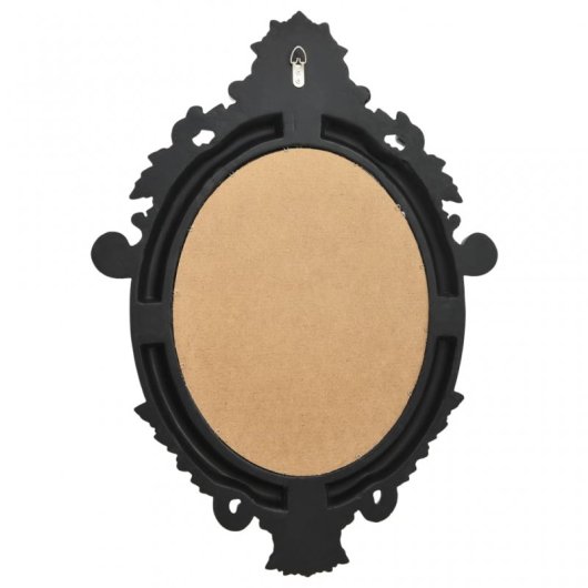 Vidaxl Espejo De Pared Estilo Castillo Negro 56x76 Cm