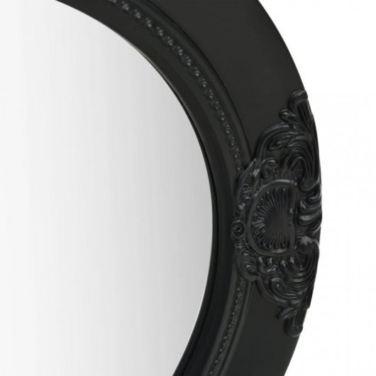 Vidaxl Espejo De Pared Estilo Barroco Negro 50 Cm