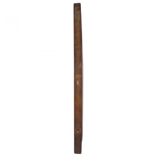 Vidaxl Espejo De Pared Redondo Teca 60 Cm
