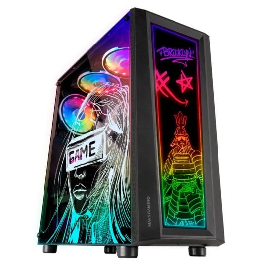 Mars Gaming MC-ART FRGB  Cristal Templado USB 3.0 Negra