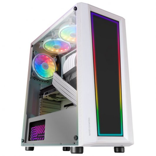 Mars Gaming MC-ART FRGB Vetro temperato USB 3.0 Bianco