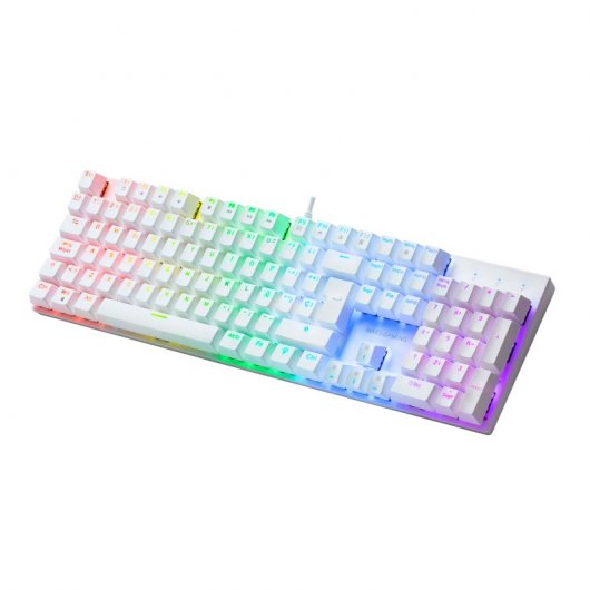 Mars Gaming MK422 Teclado Mecânico Branco RGB Switch Vermelho (PT)