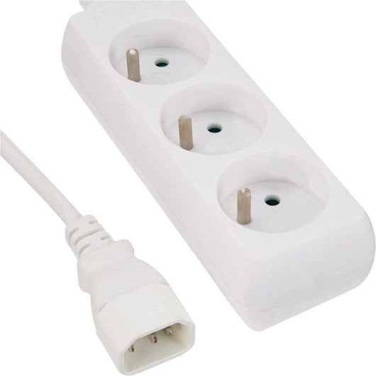 Steckdosenleiste Riello 3 Steckplätze mit Schalter Weiß