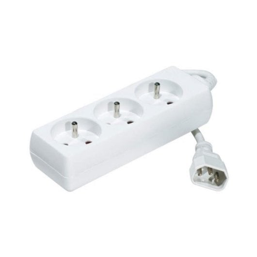 Steckdosenleiste Riello 3 Steckplätze mit Schalter Weiß